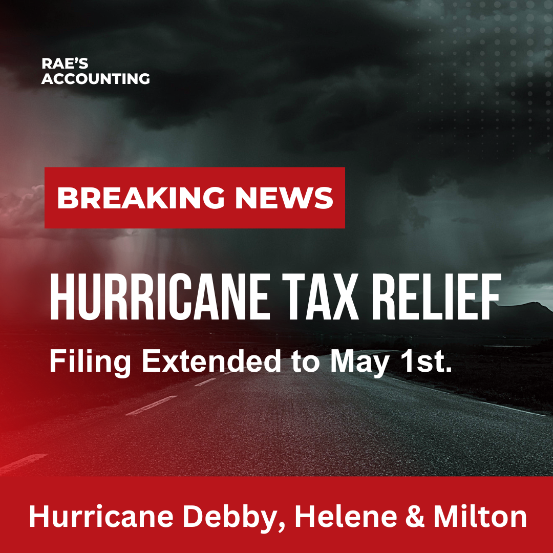 IRS Announces Tax Relief for Florida Hurricane Victims 